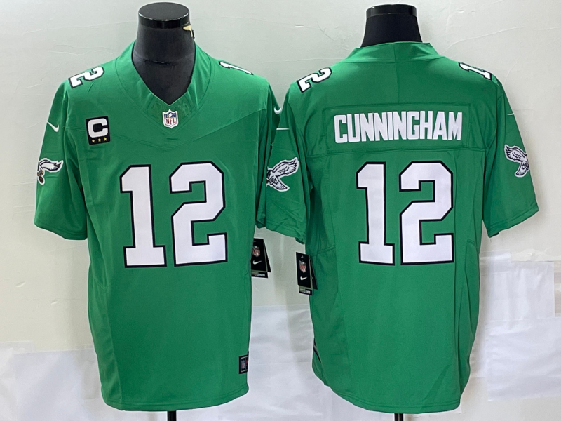 Men's Philadelphia Eagles #12 Randall Cunningham Green 2023 F.U.S.E. With 3-star C Patch Vapor Untouchable Stitched Football Jersey